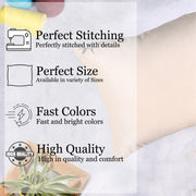 Soft Luxurious Velvet Cushion Covers Rectangular Set of 2 ,Beige